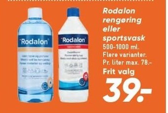 Rodalon rengøring eller sportsvask