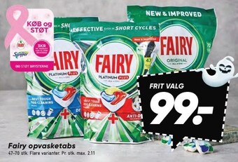 Bilka Fairy opvasketabs tilbud
