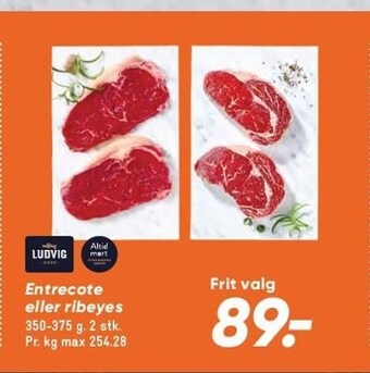 Bilka Entrecote eller ribeyes tilbud