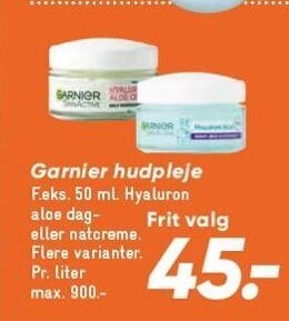 Bilka Garnier hudpleje tilbud