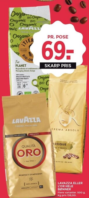 Lavazza eller l'or hele bønner