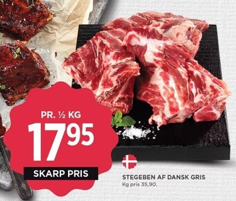 MENY Stegeben af dansk gris tilbud