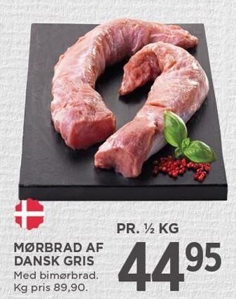 MENY Mørbrad af dansk gris tilbud