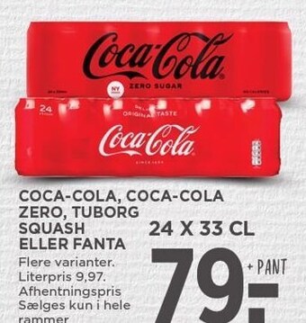 MENY Coca-cola, coca-cola zero, tuborg squash eller fanta tilbud