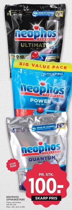 MENY Neophos opvasketabs tilbud