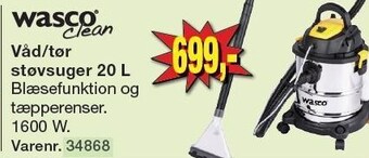 Harald Nyborg Wasco clean våd/tør støvsuger 20 l tilbud