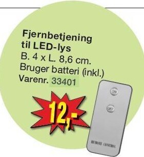 Fjernbetjening til led-lys