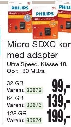 Harald Nyborg Micro sdxc kort med adapter tilbud