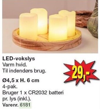 Led-vokslys