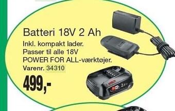 Harald Nyborg Batteri 18v 2 ah tilbud