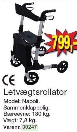 Harald Nyborg Letvægtsrollator tilbud