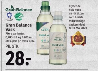 SPAR Grøn Balance Vask tilbud