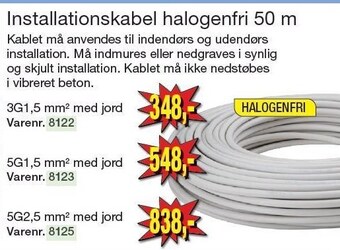 Harald Nyborg Installationskabel halogenfri 50 m tilbud