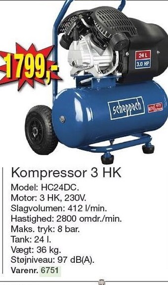 Harald Nyborg Kompressor 3 hk tilbud