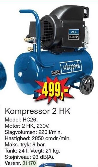 Harald Nyborg Kompressor 2 hk tilbud
