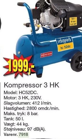 Harald Nyborg Kompressor 3 hk tilbud