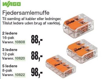 Harald Nyborg Wago fjedersamlemuffe tilbud