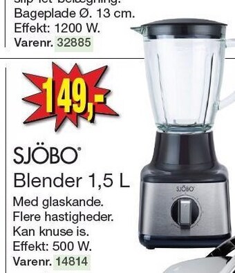 Harald Nyborg Sjöbo blender 1,5 l tilbud