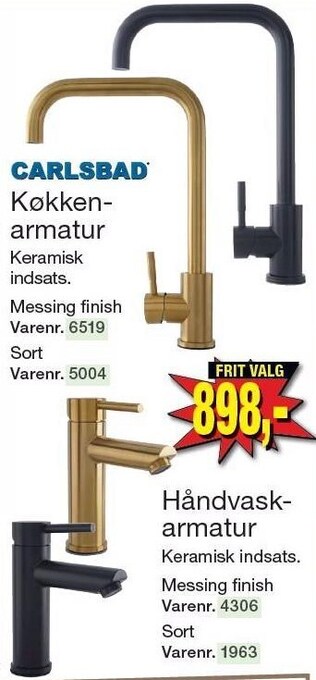 Harald Nyborg Carlsbad køkkenarmatur tilbud
