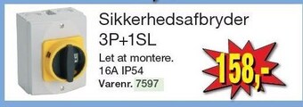 Harald Nyborg Sikkerhedsafbryder 3p+1sl tilbud