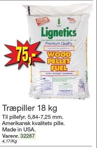 Træpiller 18 kg