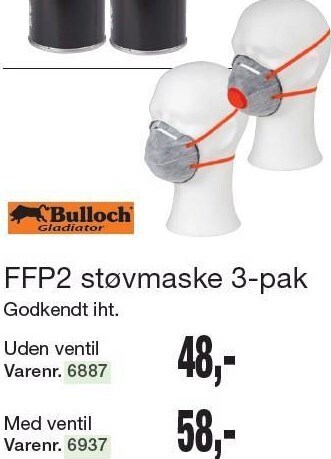 Ffp2 støvmaske 3-pak
