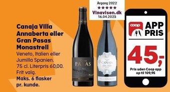 Kvickly Canaja villa annaberta eller gran pasas monastrell tilbud