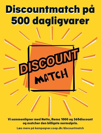 Kvickly Discountmatch på 500 dagligvarer tilbud