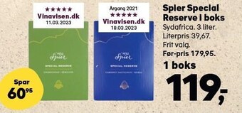 Kvickly Spier special reserve i boks tilbud