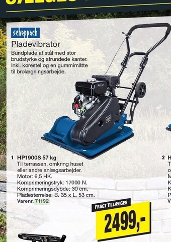 Harald Nyborg Pladevibrator hp1900s 57 kg tilbud