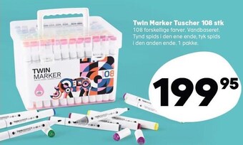 Kvickly Twin marker tuscher 108 stk tilbud