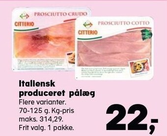 Kvickly Italiensk produceret pålæg tilbud