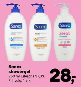 Kvickly Sanex showergel tilbud