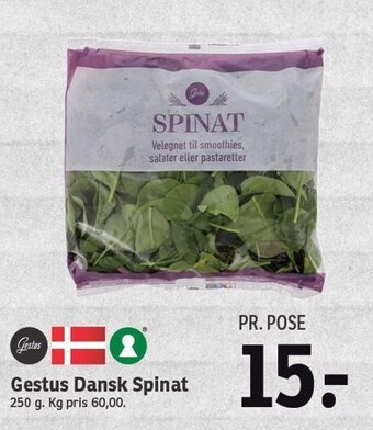 SPAR Gestus dansk spinat tilbud