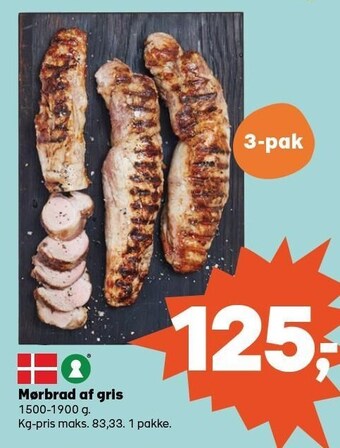 SuperBrugsen Mørbrad af gris tilbud