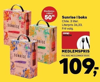 SuperBrugsen Sunrise i boks tilbud