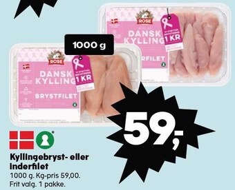 SuperBrugsen Kyllingebryst- eller inderfilet tilbud