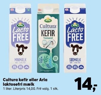 SuperBrugsen Cultura kefir eller arla laktosefri mælk tilbud