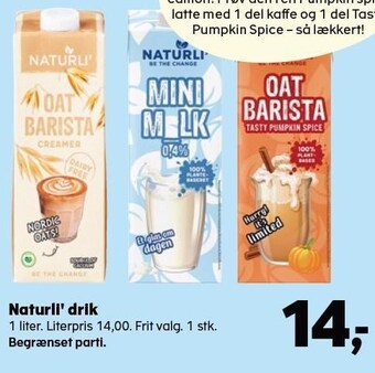SuperBrugsen Naturli´ drik tilbud