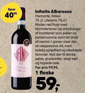 SuperBrugsen Infinito albarossa tilbud
