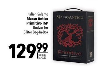 Citti Italien-salento masso antico primitivo igp tilbud
