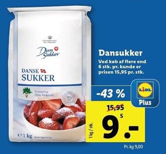 Lidl Dansukker tilbud
