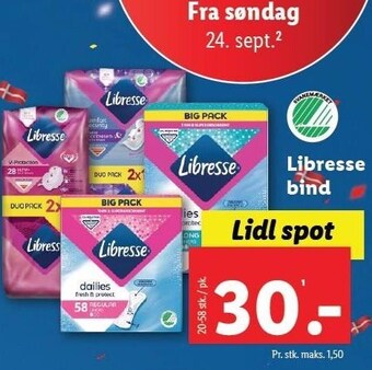 Lidl Libresse bind tilbud