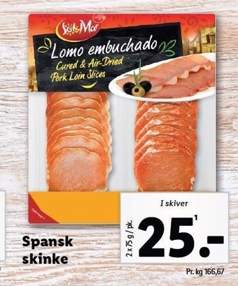Lidl Spansk skinke tilbud