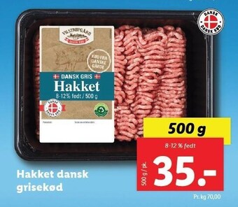 Lidl Hakket dansk grisekød tilbud