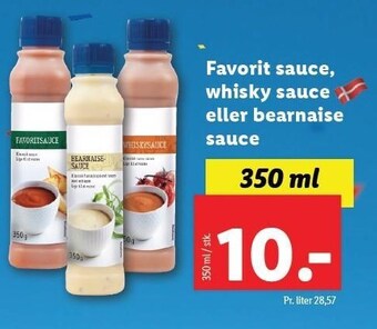 Lidl Favorit sauce, whisky sauce eller bearnaise sauce tilbud