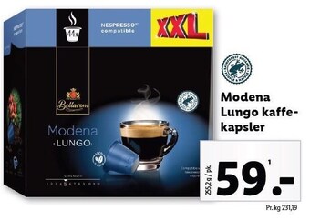 Modena lungo kaffekapsler