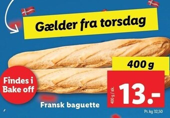 Lidl Fransk baguette tilbud