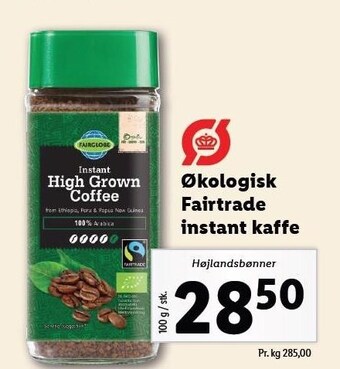 Økologisk fairtrade instant kaffe