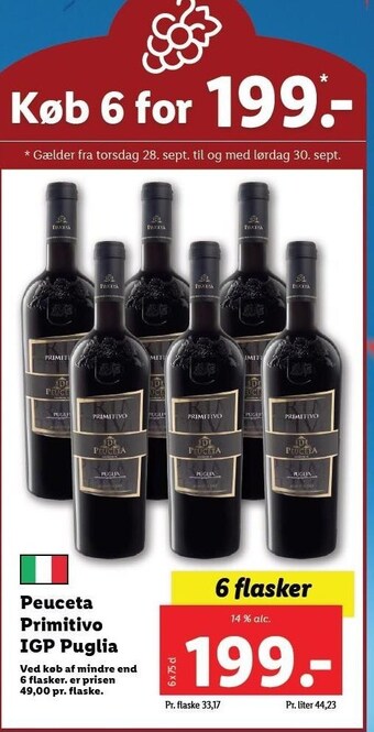 Lidl Peuceta primitivo igp puglia tilbud
